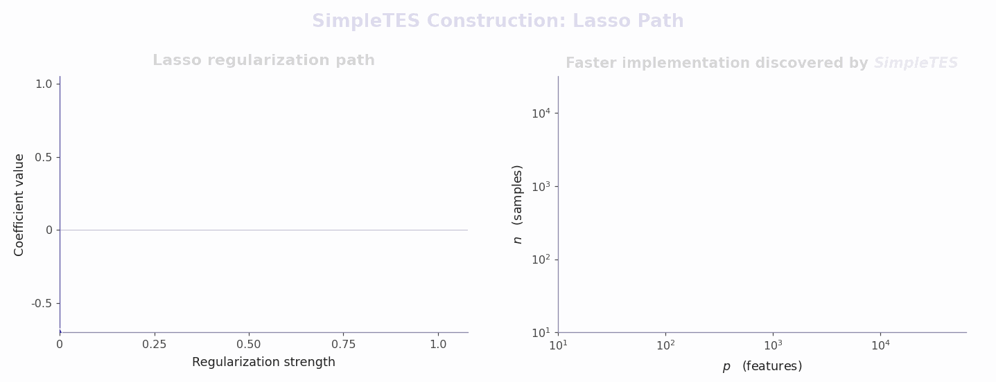 SimpleTES reimplementing a faster lasso-path solver